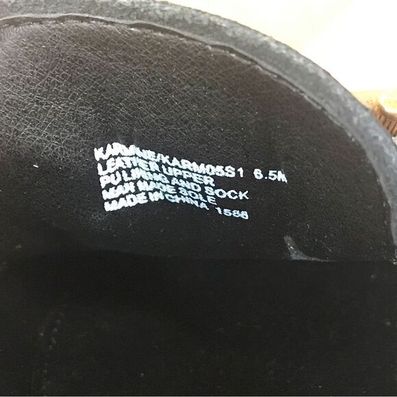 STEVE MADDEN Karmine Black Leather Loafer Gold Chain Buckle‎ Size 5 6.5 New - Picture 12 of 13